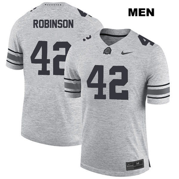 Ohio State Buckeyes Men's Bradley Robinson #42 Gray Authentic Nike College NCAA Stitched Football Jersey YZ19F62NO